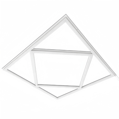 تصميم DIY 595x595 إضاءة الحافة الداخلية LED الإضاءة الإطارية لللوحة المنسدلة لمركز التسوق المكتب