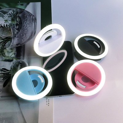 Cri70 Selfie Led Ring Light التصوير الفوتوغرافي الجمال فلاش كليب على الهاتف بطارية محمولة تعمل